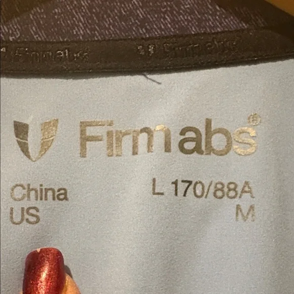 FirmAbs Navy Sleeveless Zip-Up Tank Top in like new condition, Sz M - Picture 2 of 5